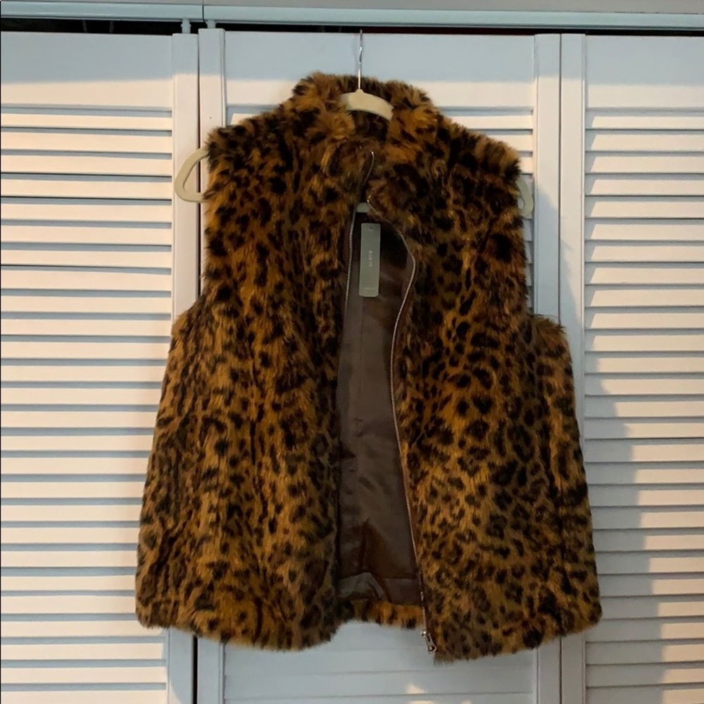 J.crew leopard vest never worn with tag!